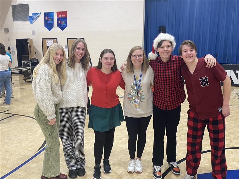 Students enjoying holiday activities